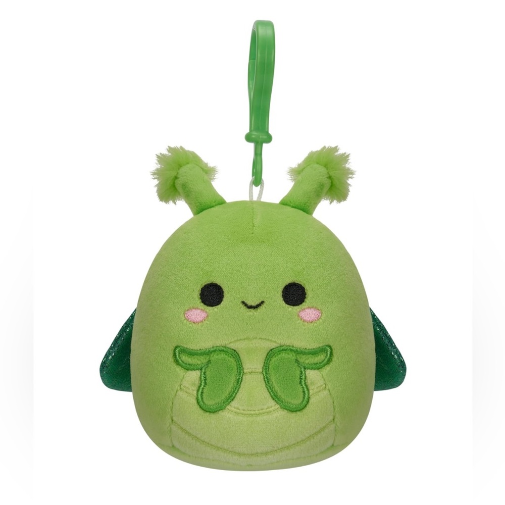 Squishmallows 3.5"" Clip-On Trenton The Praying Mantis 🆕